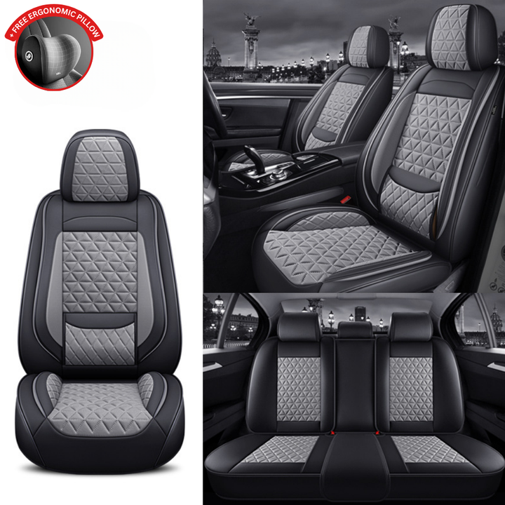 Diamond Quilted Leather Car Seat Cover