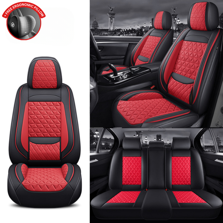 Diamond Quilted Leather Car Seat Cover