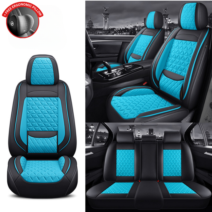 Diamond Quilted Leather Car Seat Cover