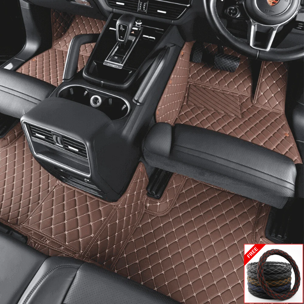 Custom Car Floor Mats + FREE STEERING WHEELCOVER