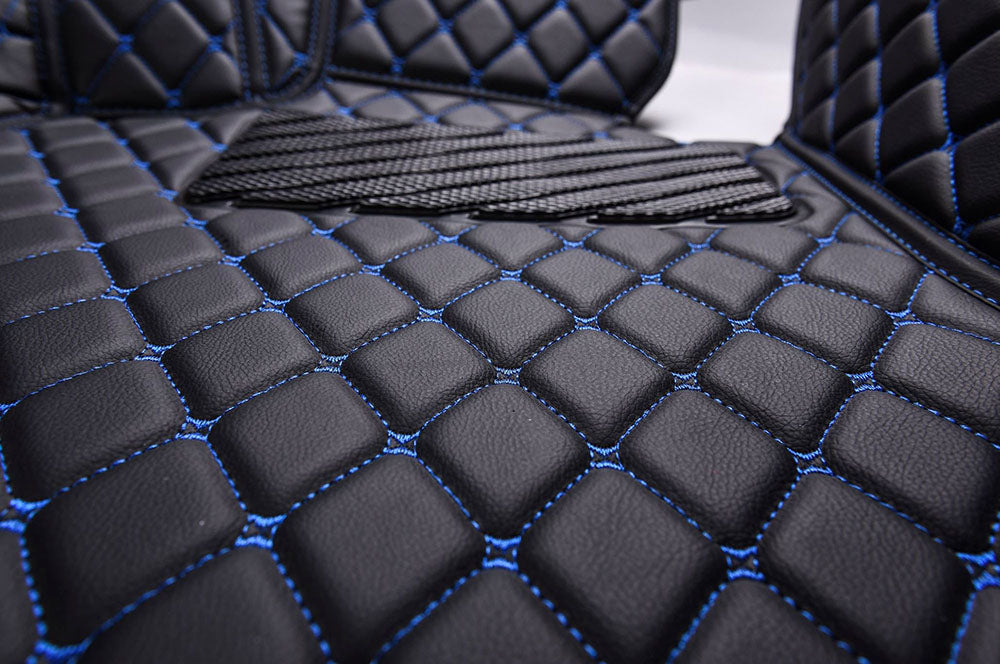 Black & Blue Luxury Diamond Car Floor Mats