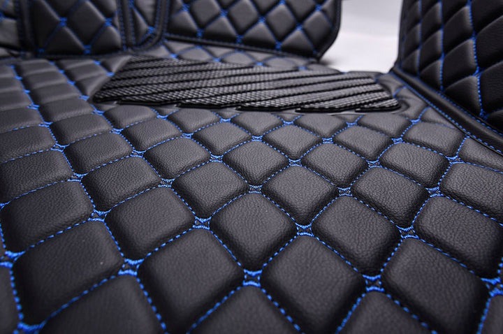 Black & Blue Luxury Diamond Car Floor Mats
