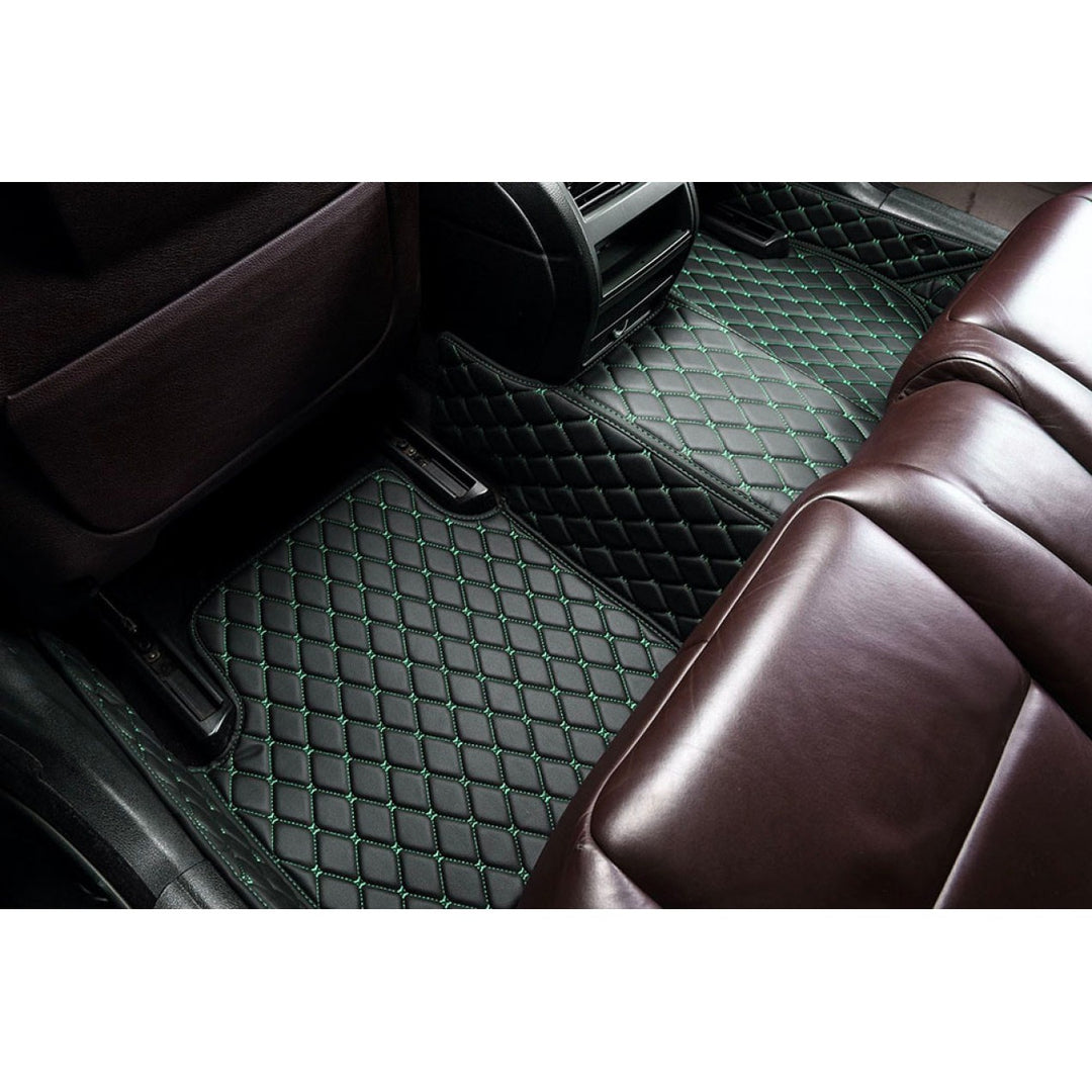 Black & Green Luxury Diamond Car Floor Mats