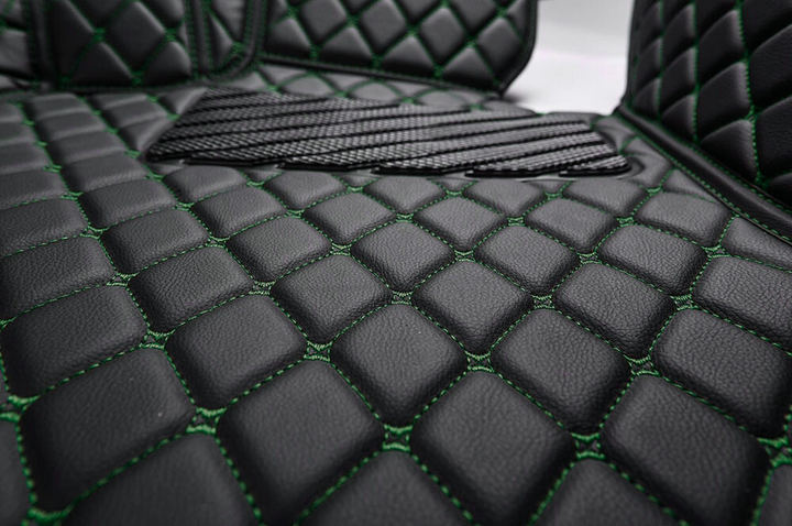 Black & Green Luxury Diamond Car Floor Mats